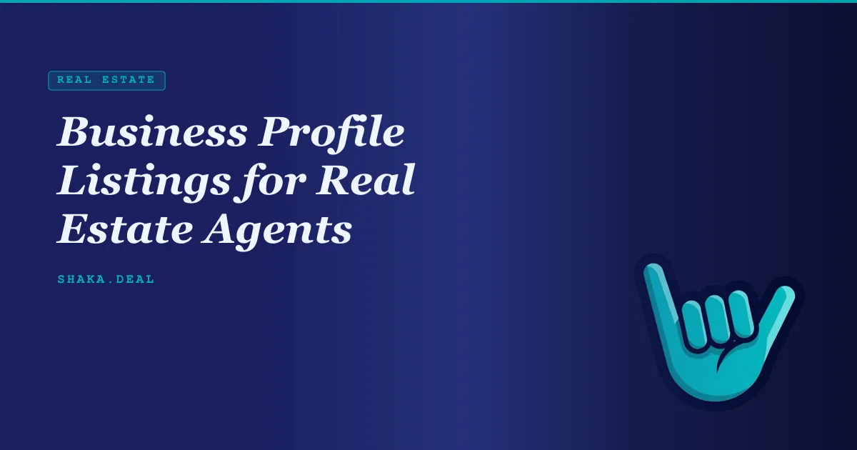 Business Profile Listings for Real Estate Agents