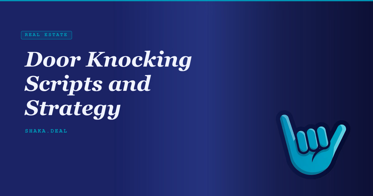 Door Knocking Scripts and Strategy