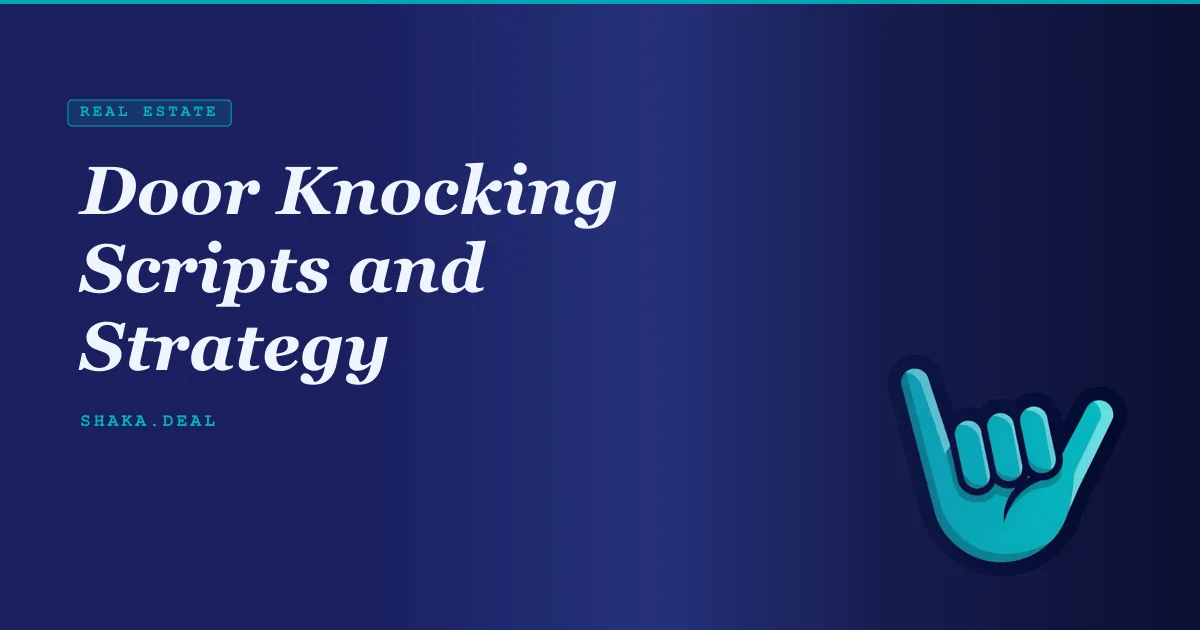 Door Knocking Scripts and Strategy