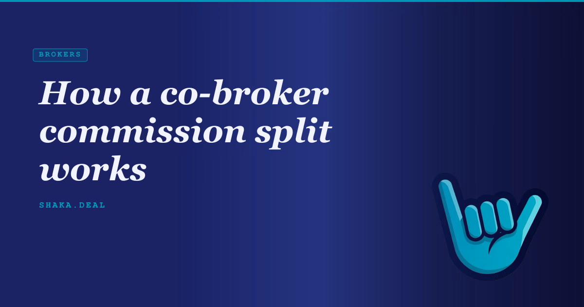 How a co-broker commission split works