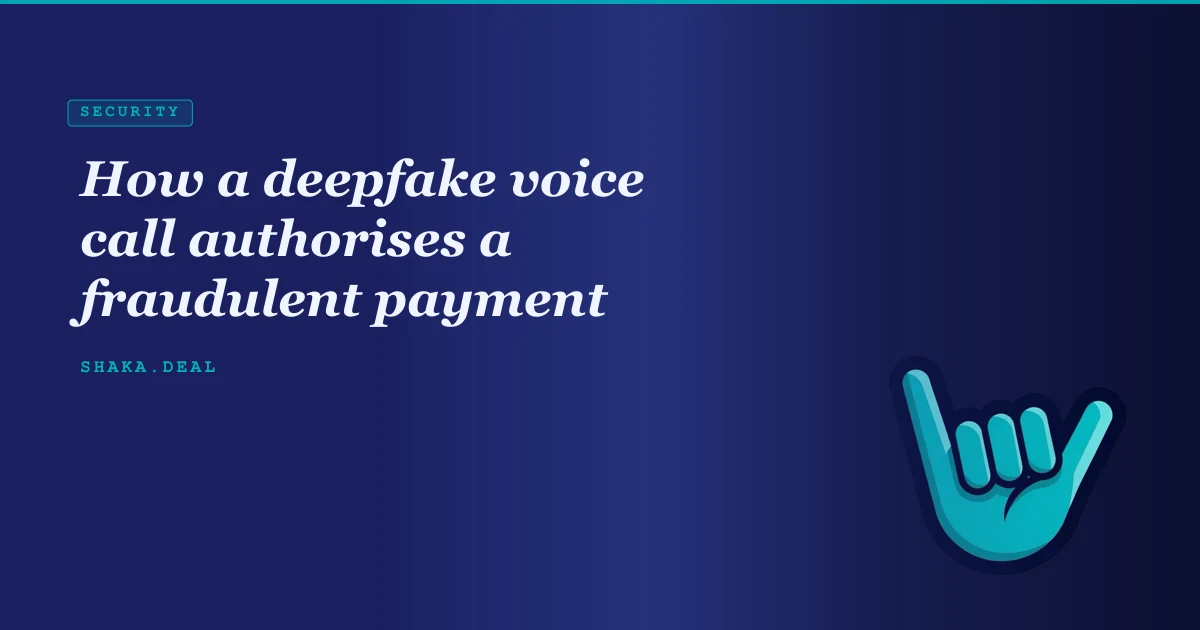 How a deepfake voice call authorises a fraudulent payment