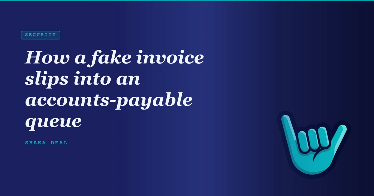 How a fake invoice slips into an accounts-payable queue