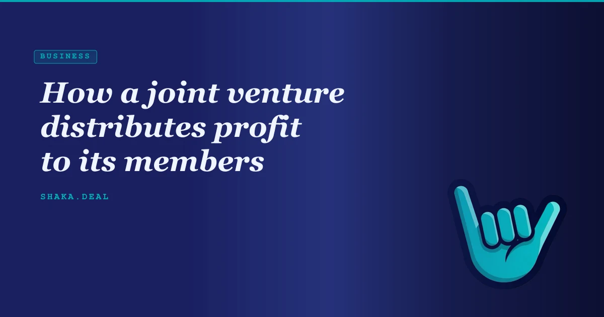 How a joint venture distributes profit to its members