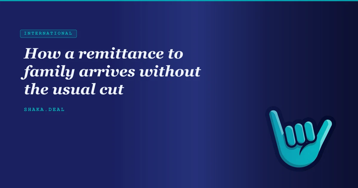 How a remittance to family arrives without the usual cut