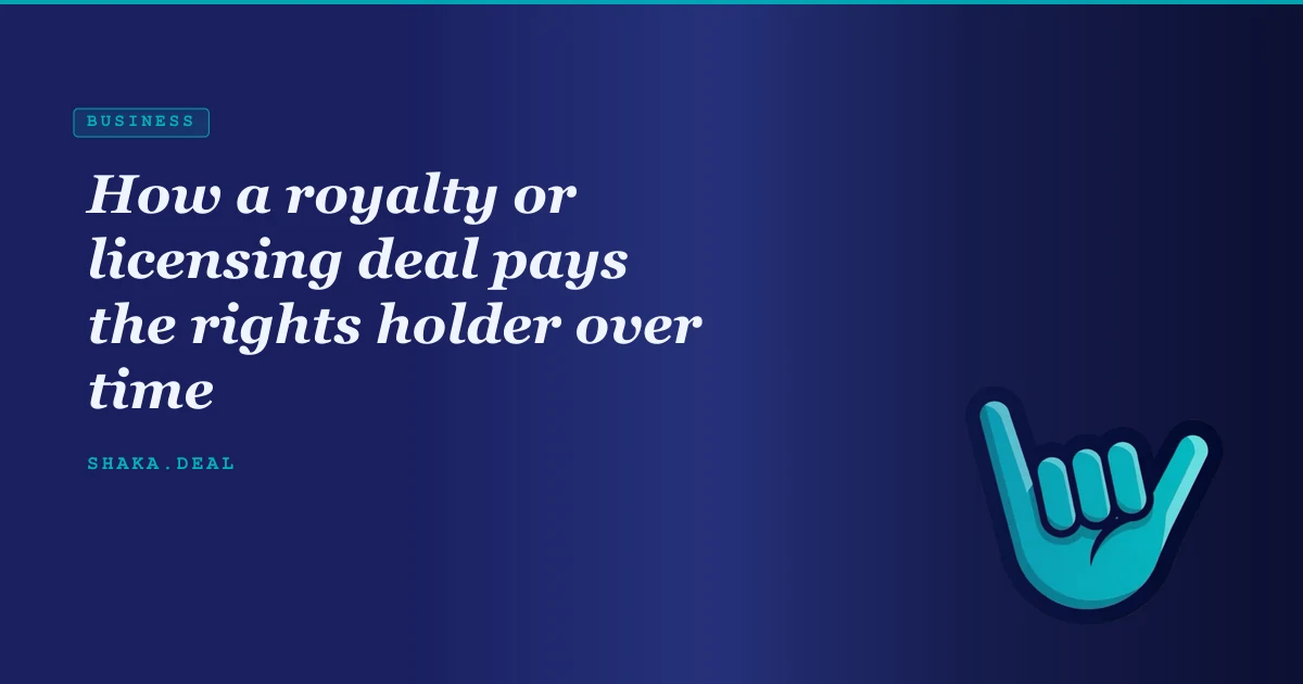 How a royalty or licensing deal pays the rights holder over time