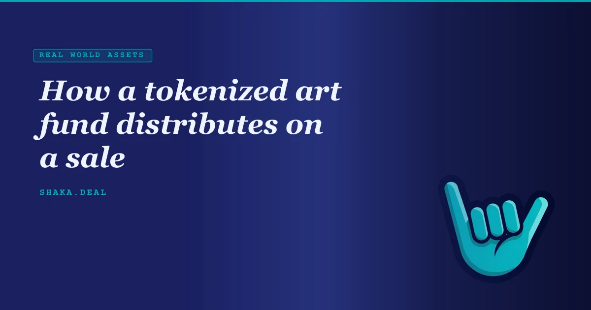 How a tokenized art fund distributes on a sale