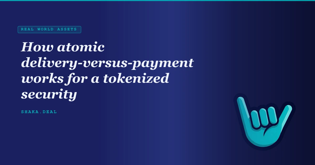 How atomic delivery-versus-payment works for a tokenized security