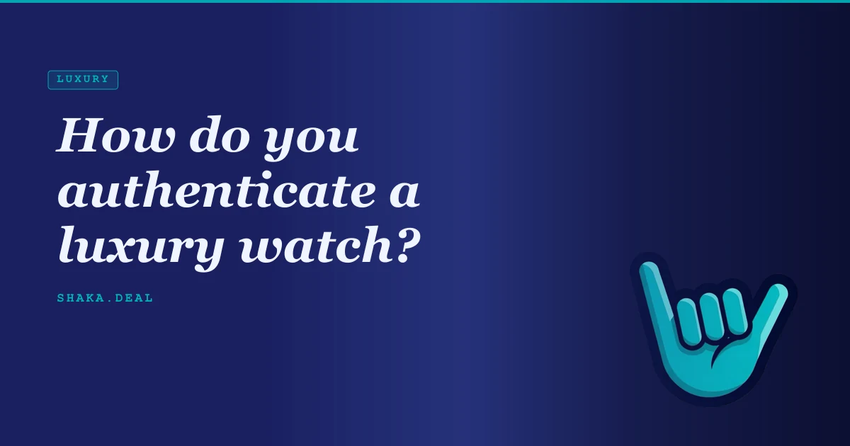 How do you authenticate a luxury watch?