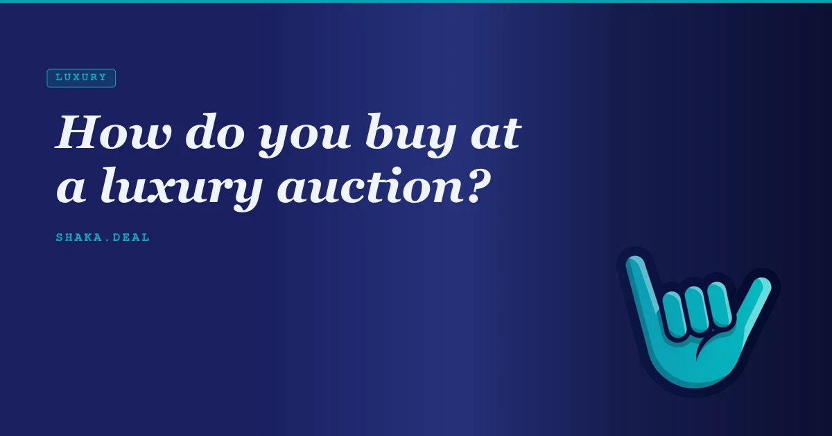 How do you buy at a luxury auction?