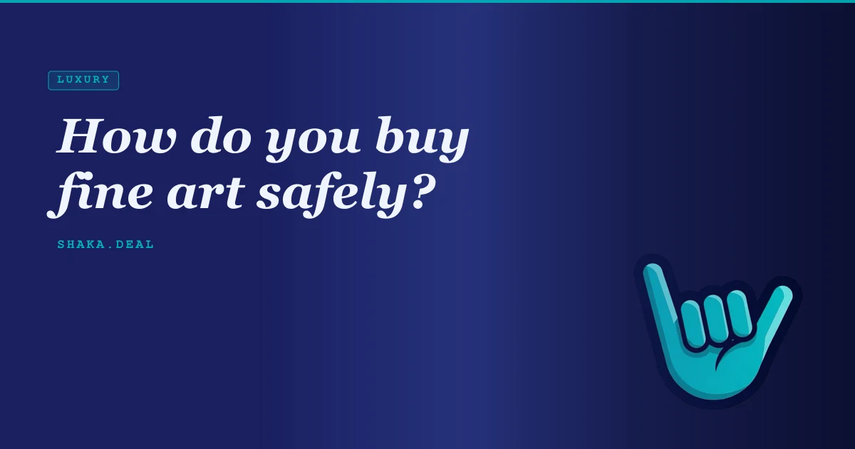 How do you buy fine art safely?