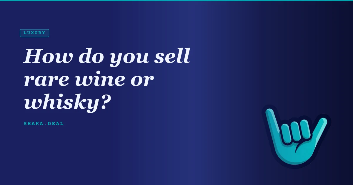 How do you sell rare wine or whisky?