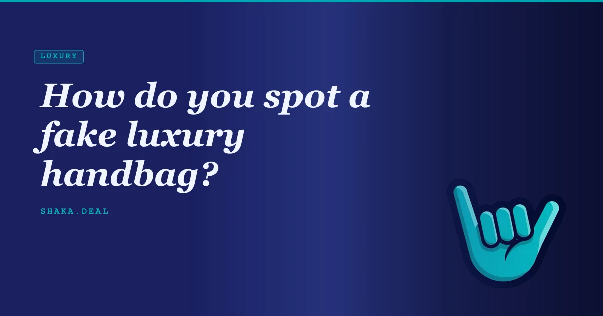 How do you spot a fake luxury handbag?