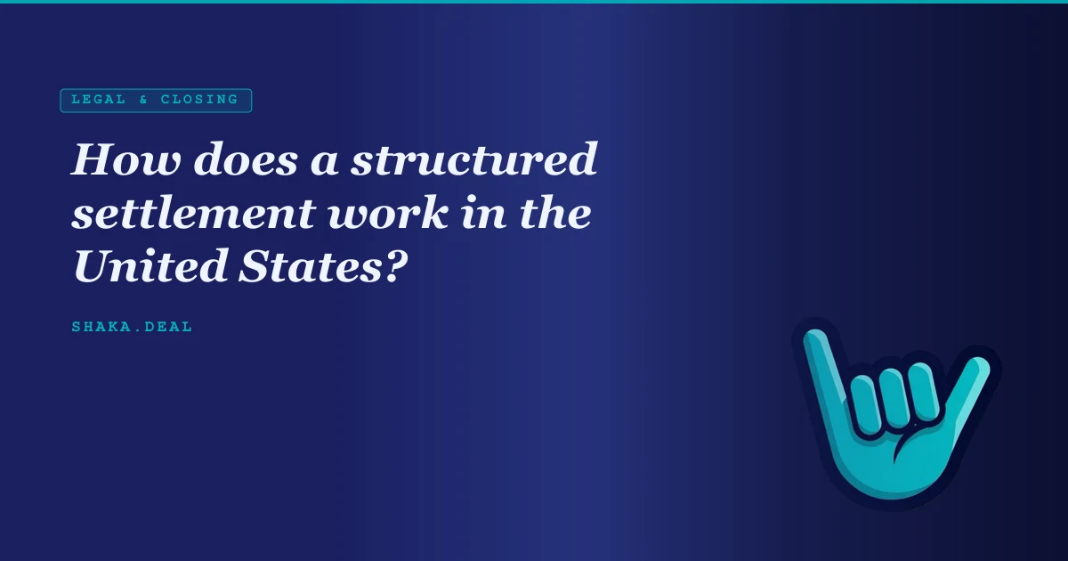 How does a structured settlement work in the United States?
