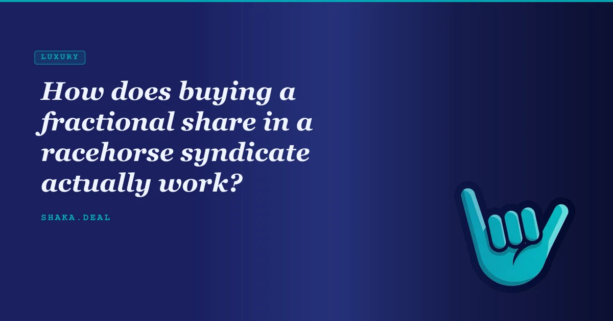 How does buying a fractional share in a racehorse syndicate actually work?