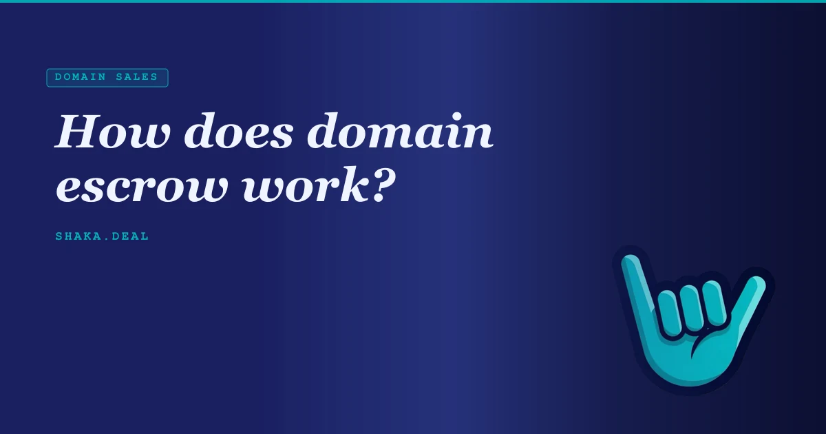 How does domain escrow work?