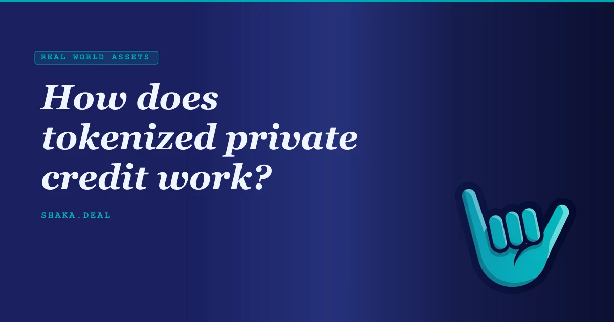 How does tokenized private credit work?