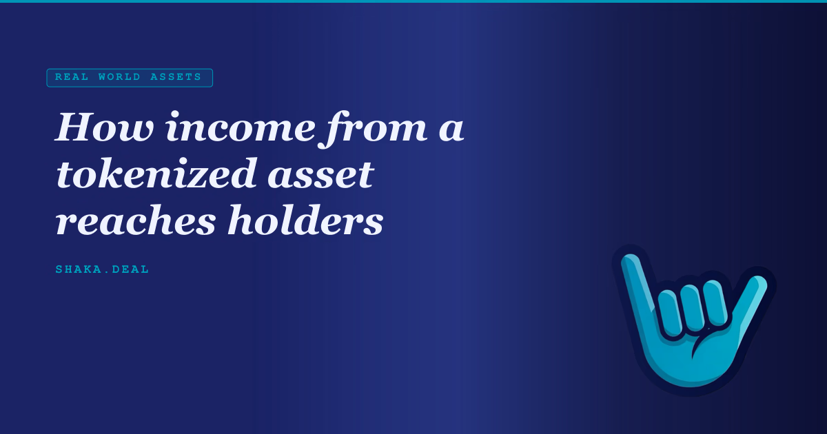 How income from a tokenized asset reaches holders