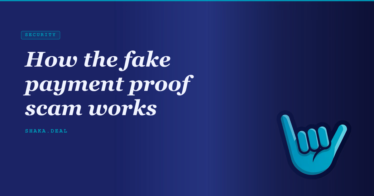 How the fake payment proof scam works