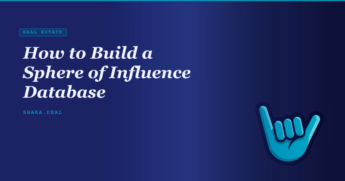 How to Build a Sphere of Influence Database