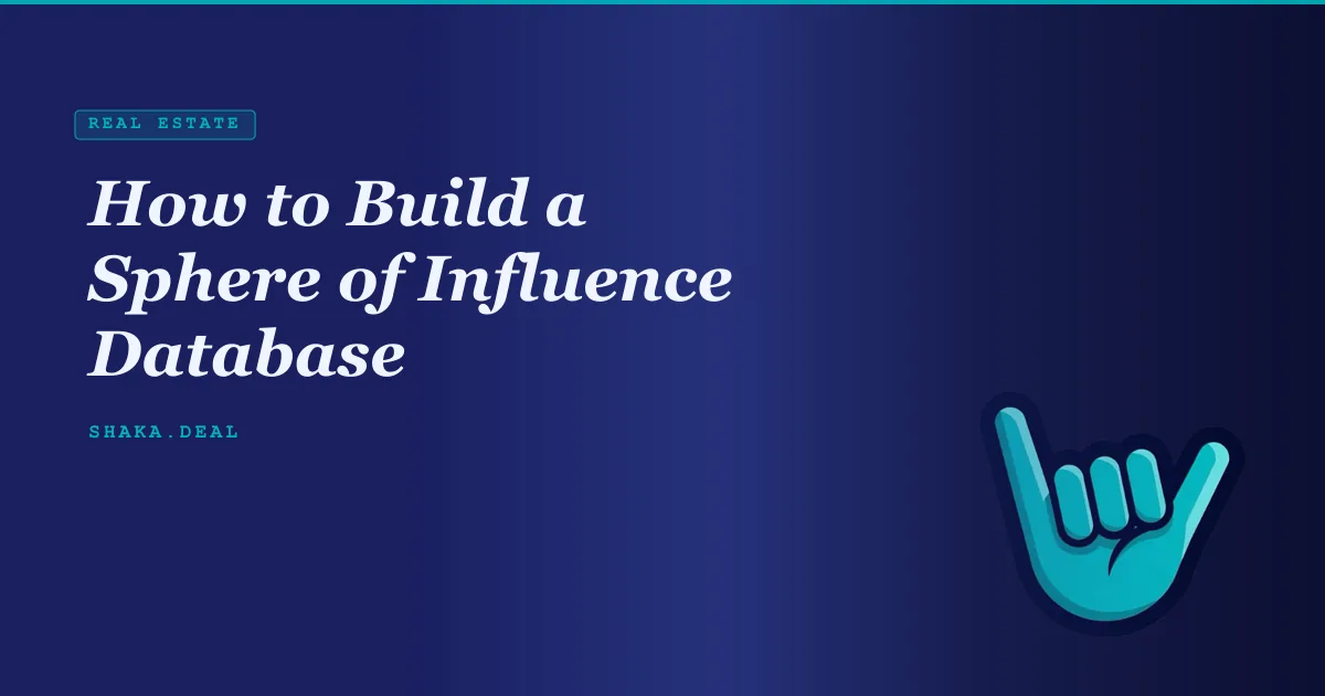 How to Build a Sphere of Influence Database