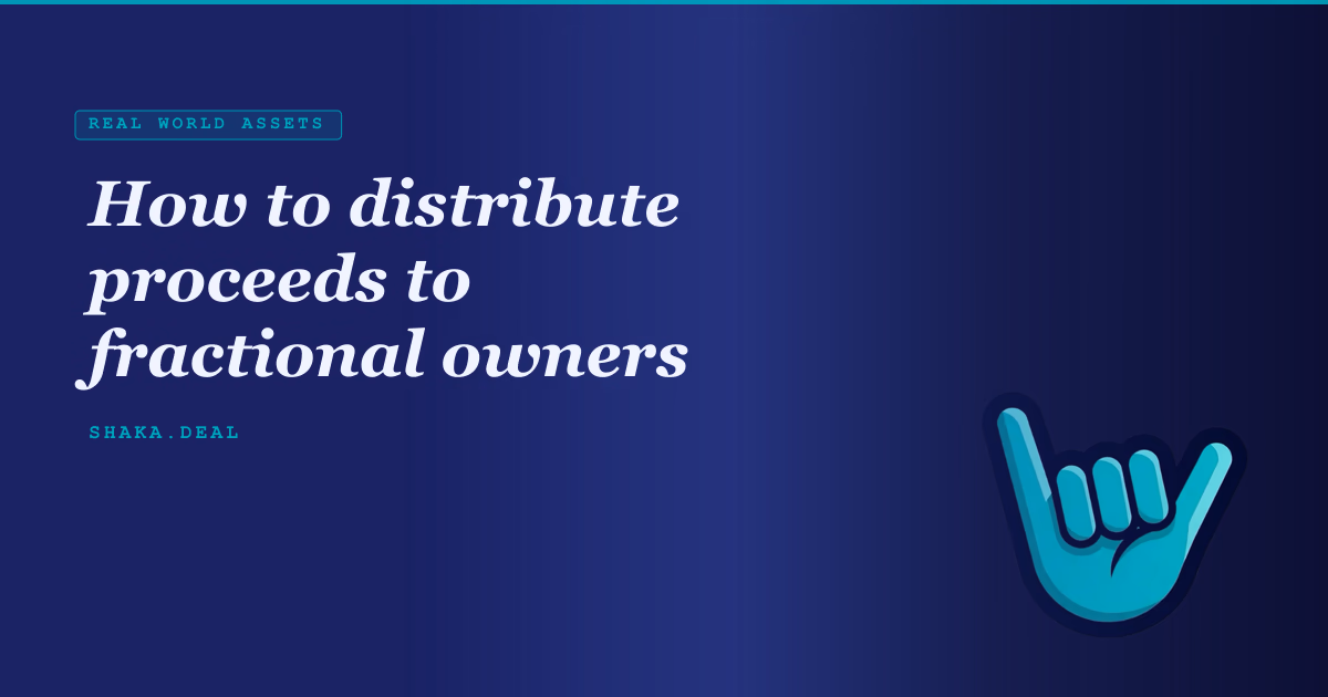 How to distribute proceeds to fractional owners