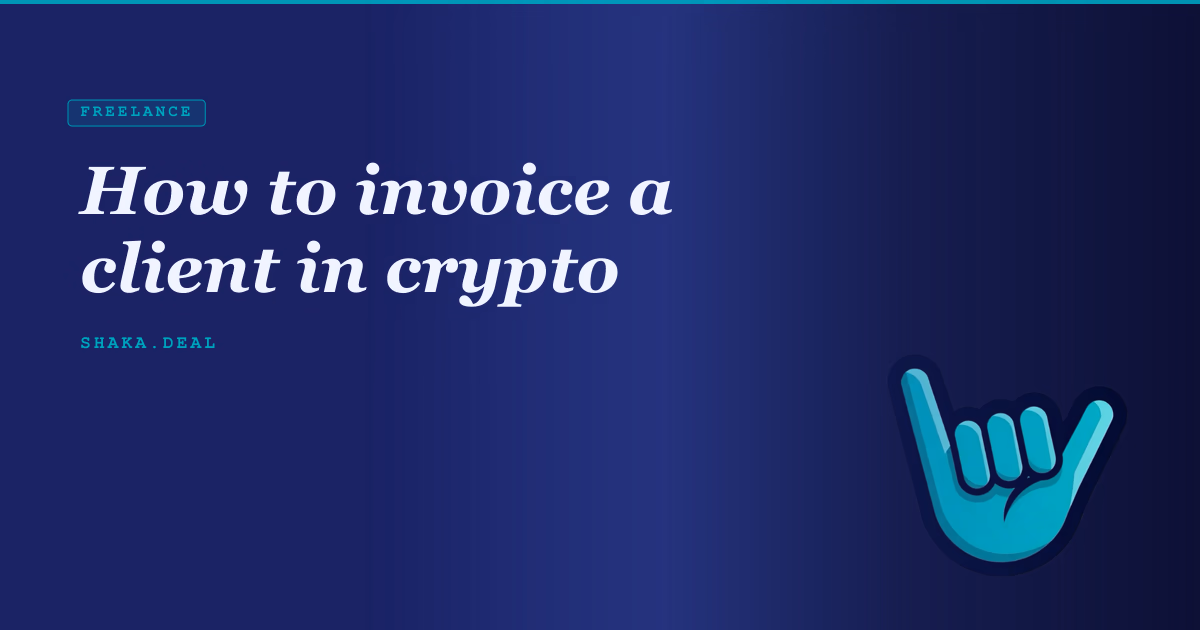 How to invoice a client in crypto