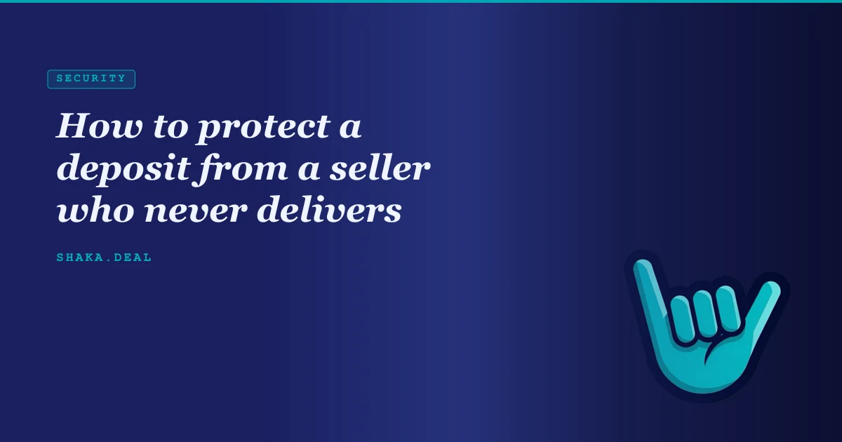 How to protect a deposit from a seller who never delivers