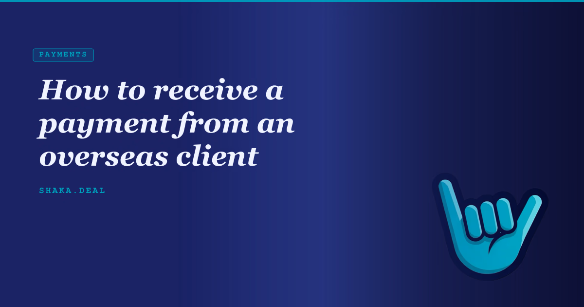 How to receive a payment from an overseas client