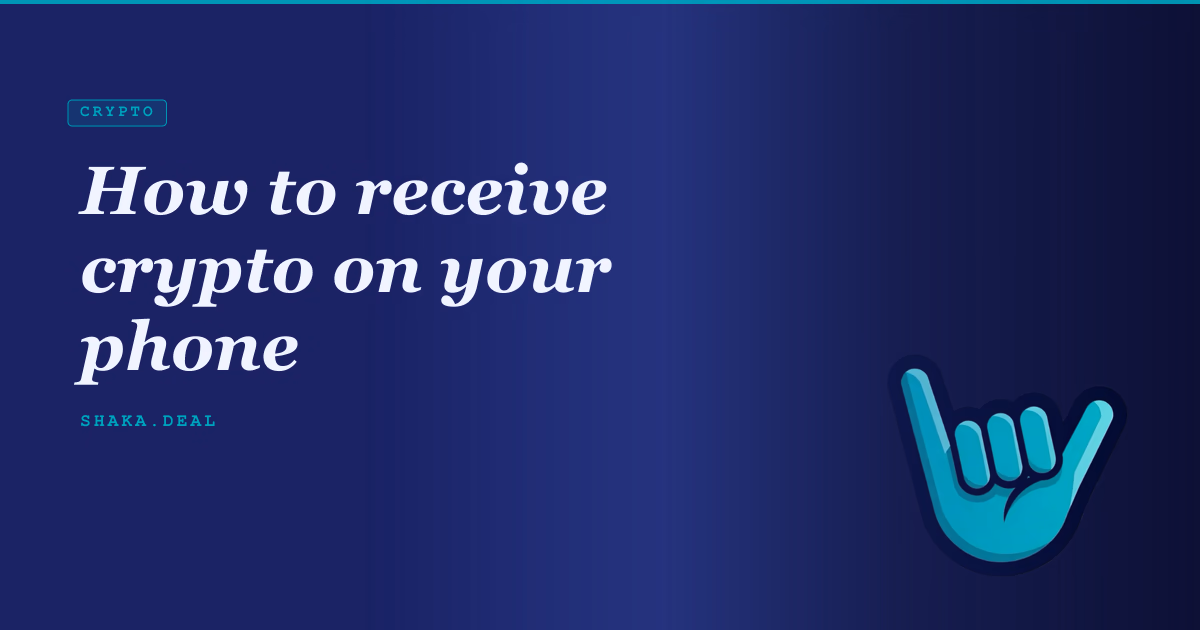 How to receive crypto on your phone