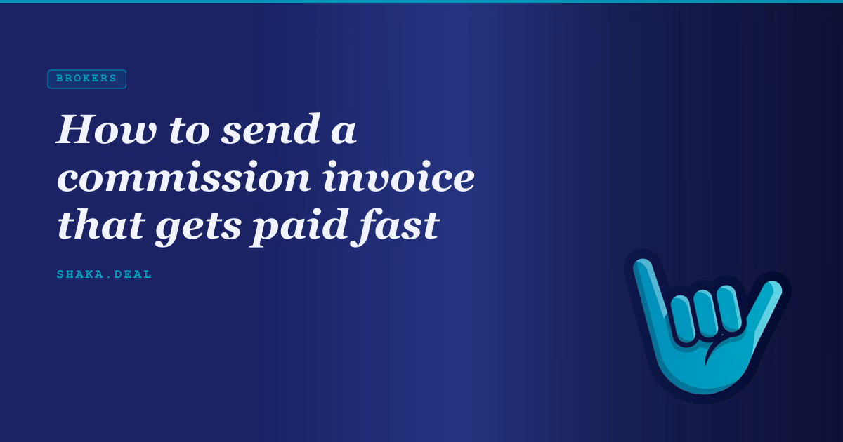 How to send a commission invoice that gets paid fast