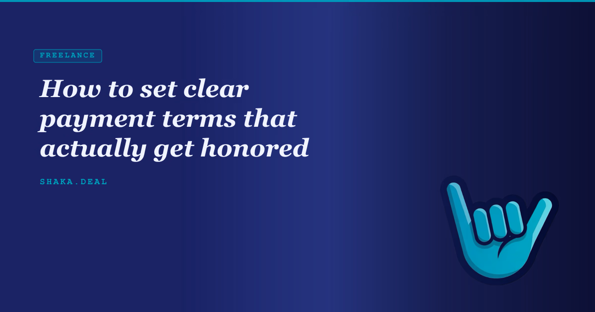 How to set clear payment terms that actually get honored