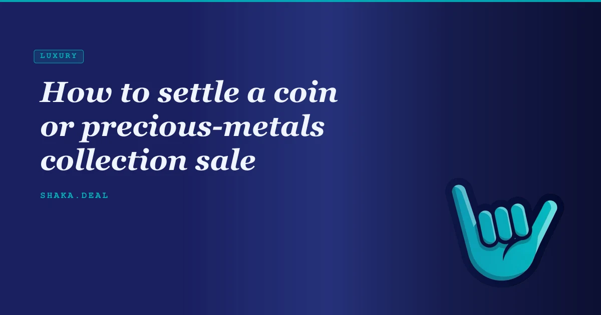 How to settle a coin or precious-metals collection sale