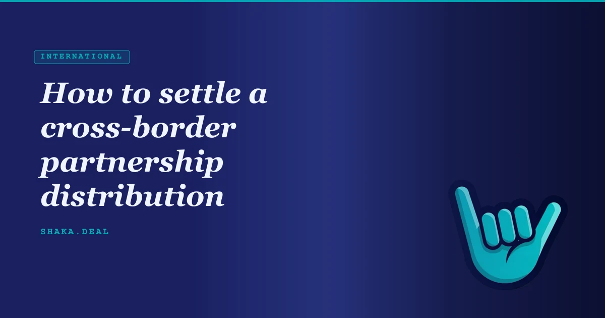 How to settle a cross-border partnership distribution