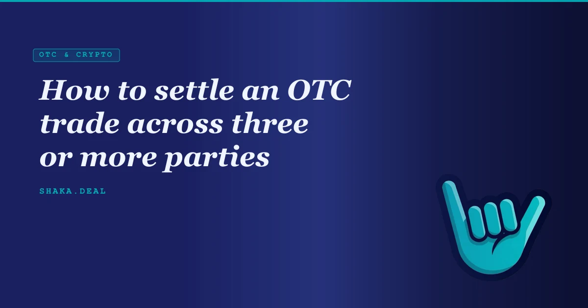 How to settle an OTC trade across three or more parties