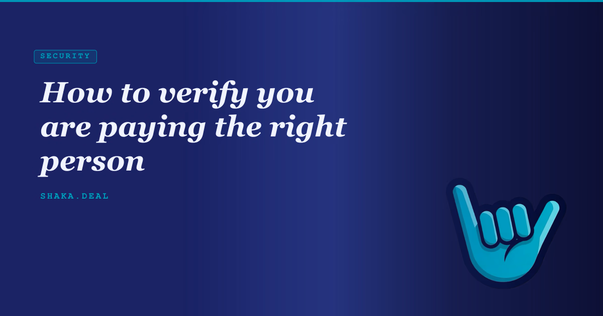 How to verify you are paying the right person