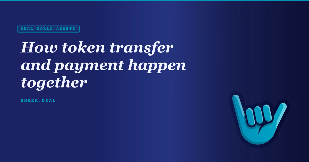 How token transfer and payment happen together