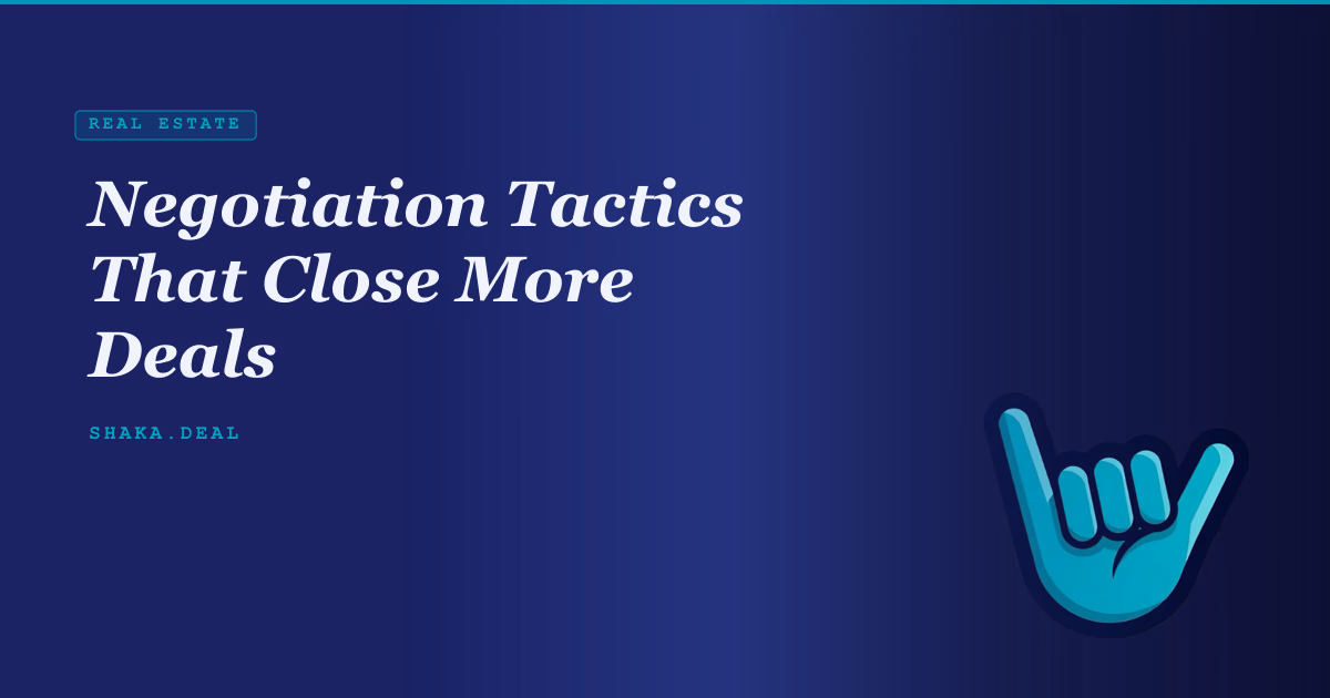 Negotiation Tactics That Close More Deals