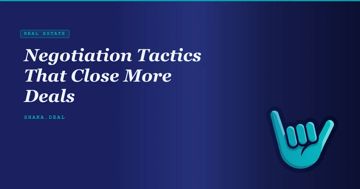 Negotiation Tactics That Close More Deals