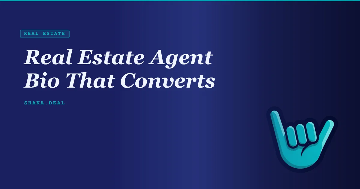 Real Estate Agent Bio That Converts
