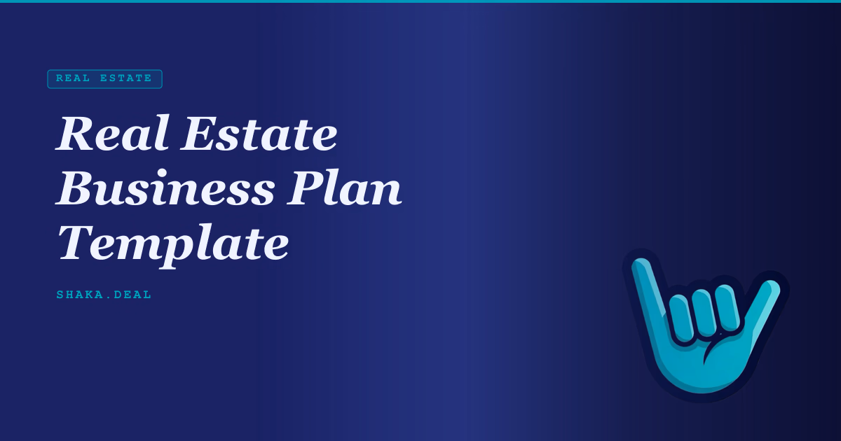 Real Estate Business Plan Template