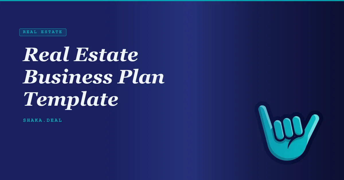 Real Estate Business Plan Template