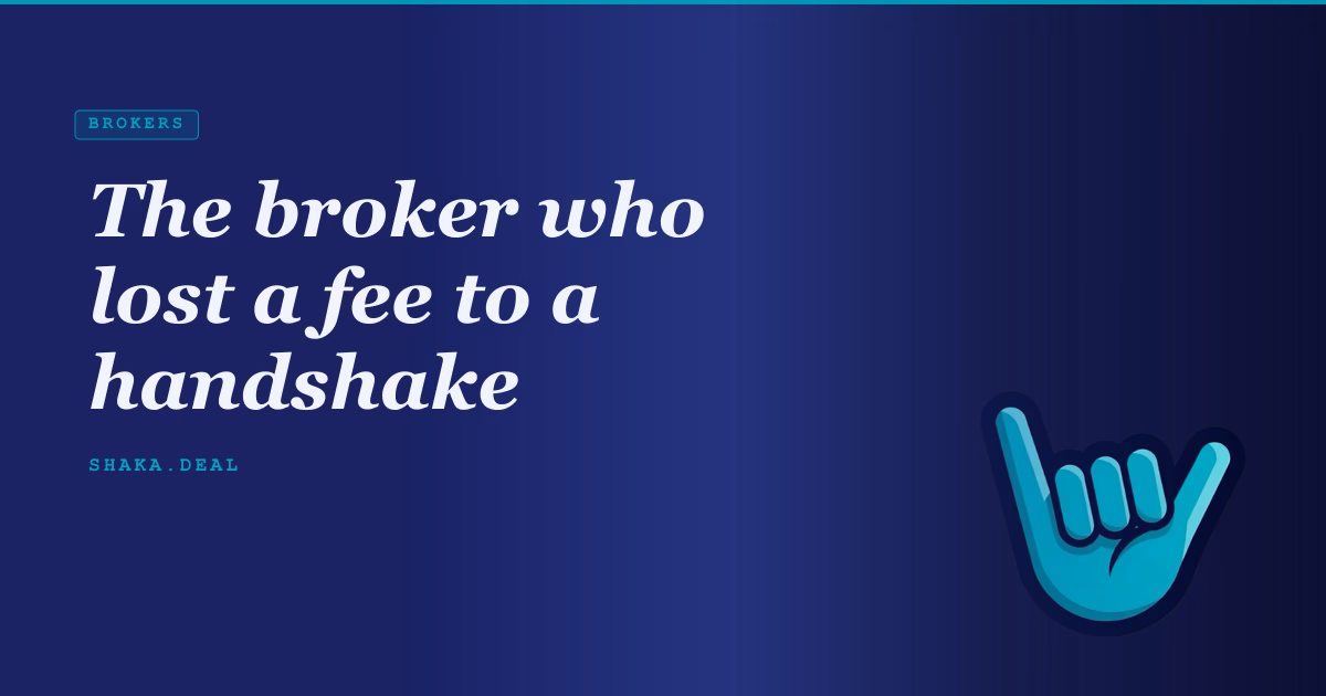 The broker who lost a fee to a handshake