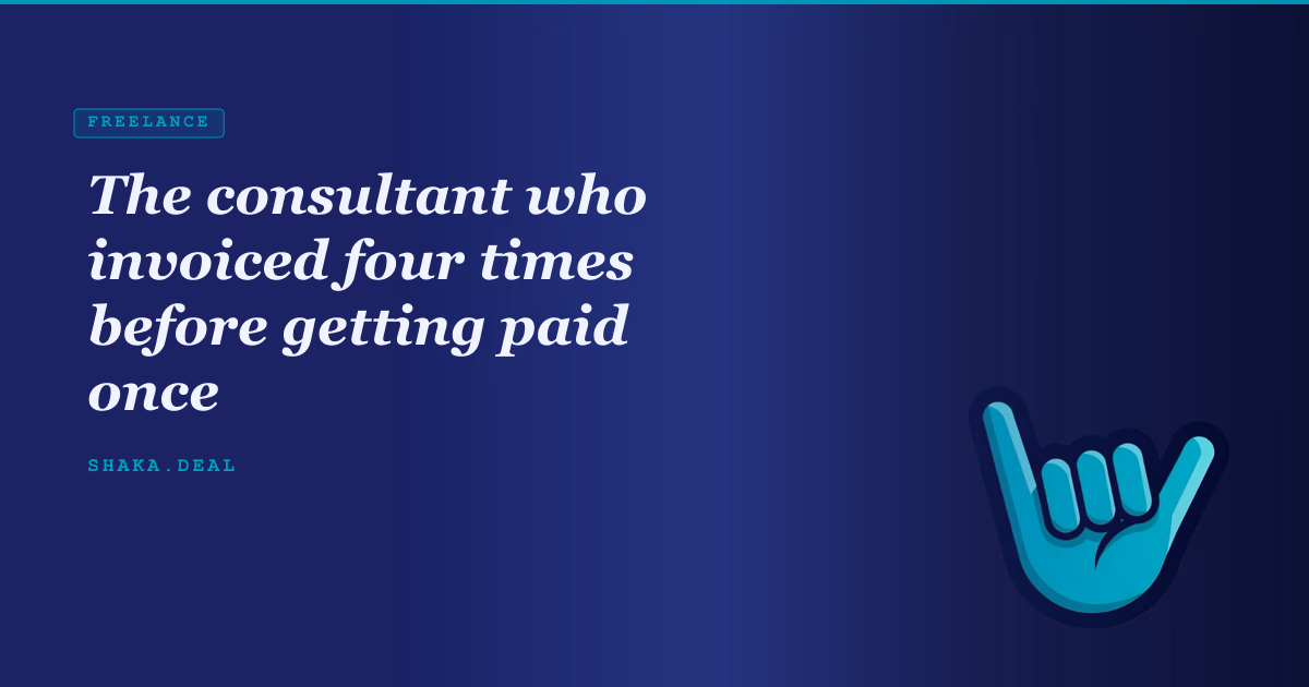 The consultant who invoiced four times before getting paid once