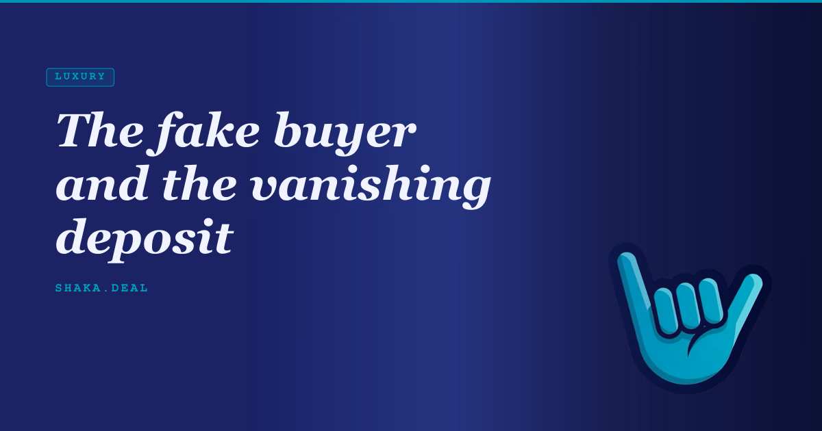 The fake buyer and the vanishing deposit