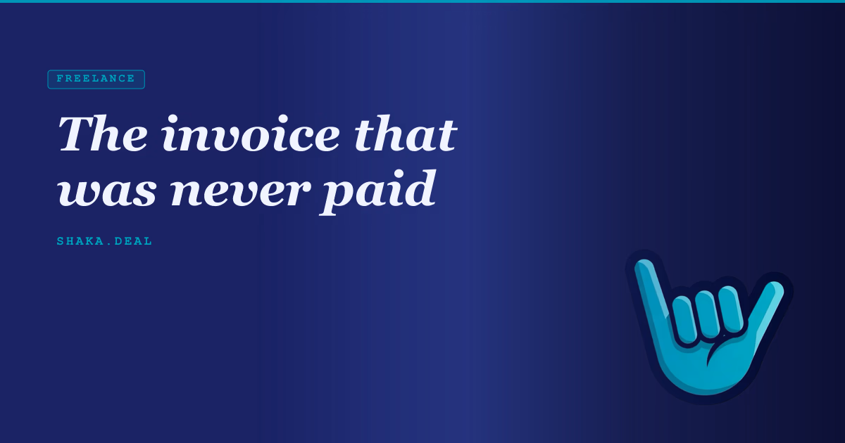 The invoice that was never paid