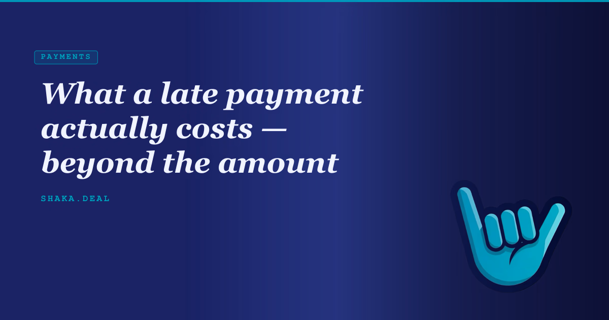 What a late payment actually costs — beyond the amount