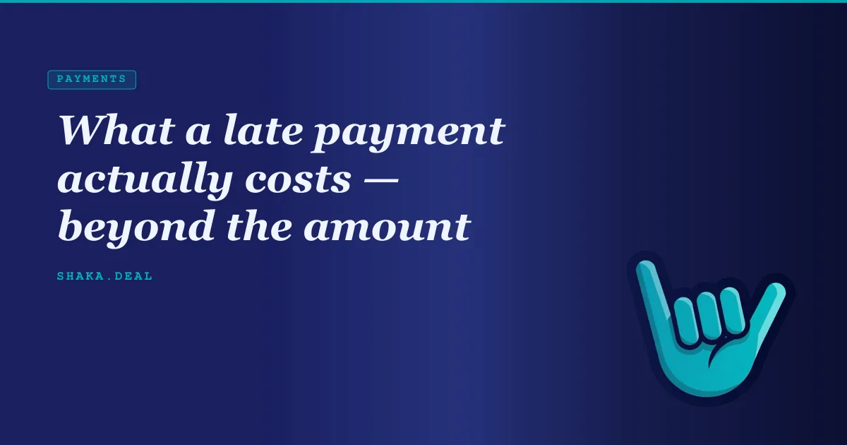 What a late payment actually costs — beyond the amount