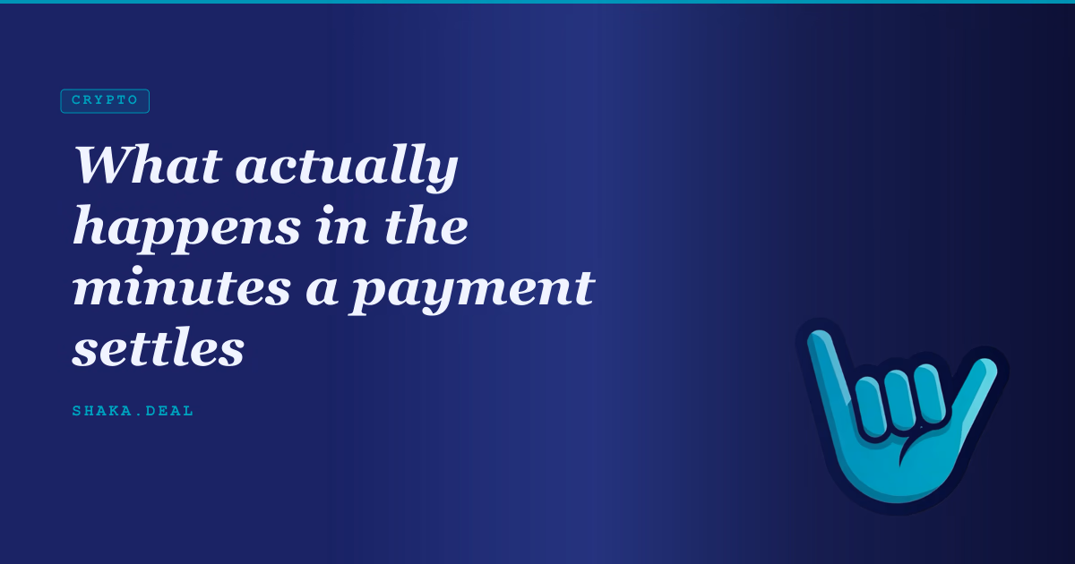 What actually happens in the minutes a payment settles