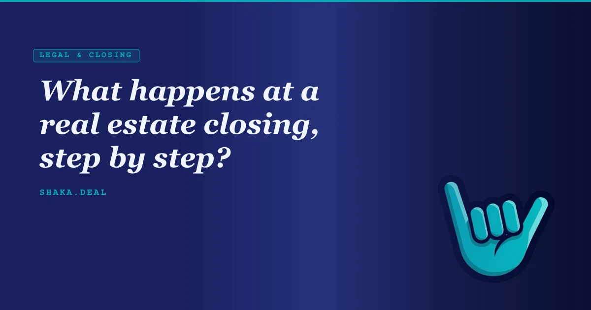 What happens at a real estate closing, step by step?