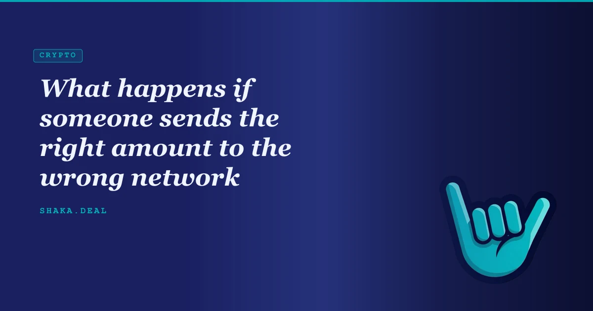What happens if someone sends the right amount to the wrong network